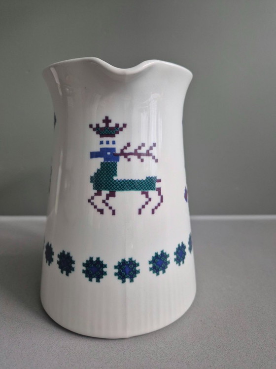 Brocca Vintage Figgjo Flint Menu, Hermann Bongard, Anni '60, Servizi da tavola, Ceramica, Blu (foto 3 di 6)