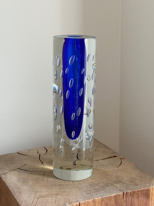 Jan Beranek Czech Republic 1970s Stunning Heavy Sommerso Vase – vazen, Glass