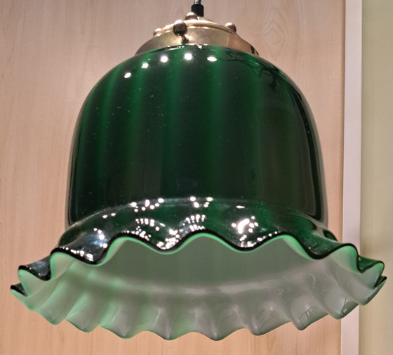 Image 1 of Pendelleuchte d'epoca Peill & Putzler - Grün, anni '70
