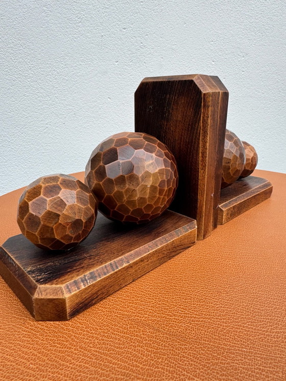 Fermacarte antichi con sfere di legno sfaccettate, Oggetti decorativi, Marrone (foto 13 di 15)