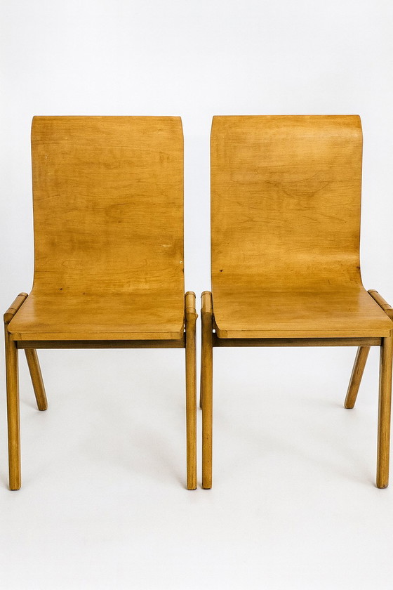 Image 1 of Set di 2 sedie vintage – The Future Dieverbrug (anni '50) – compensato curvato