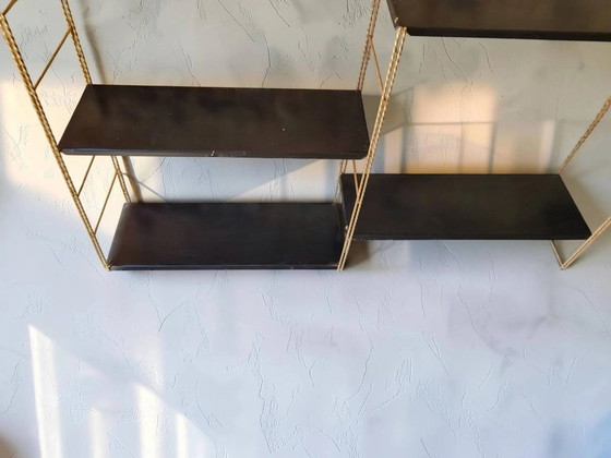 1950's wall shelf – Shelving unit, polished steel, Metal (photo 5 of 11)