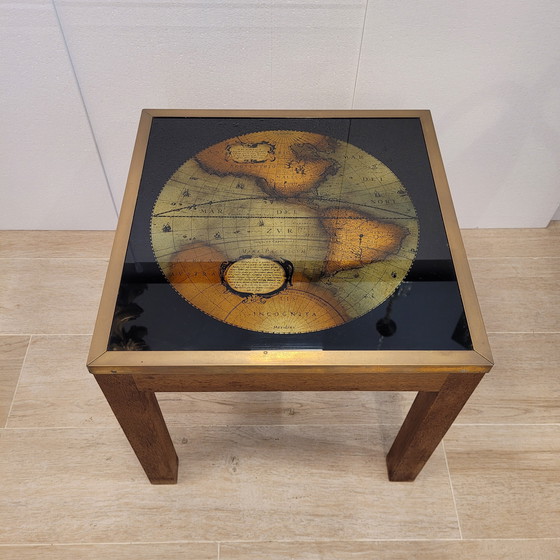 Image 1 of Mesa Auxiliar / Coffee Table “Mapa / Globo Terráqueo”, Maison Jansen, 1970 – Francia