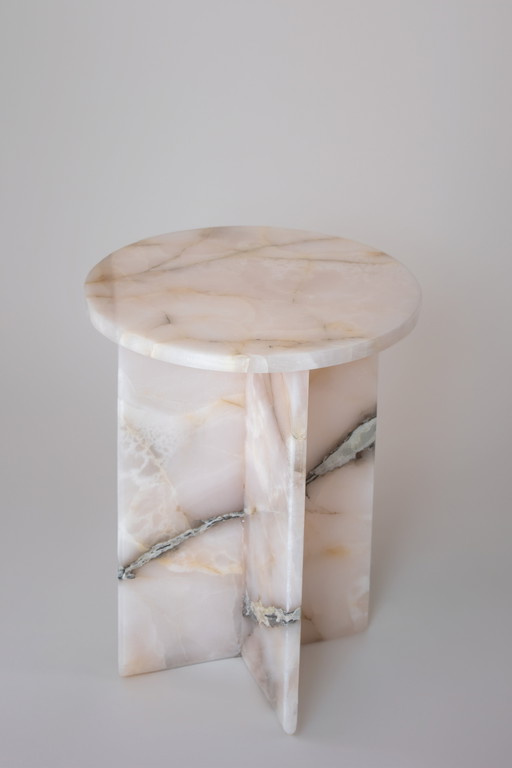 Beistelltisch Onyx rosa