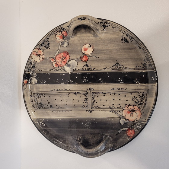Image 1 of Bandeja de Cerámica con Motivos Florales, Poterie Galtié, 80’s – Francia