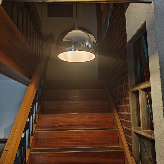 Image 1 of Vintage Space Age Chrome Pendant Lamp