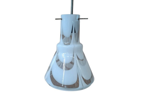 Image 1 of Gorgeous Vintage 1970s Blown Glass Chandelier