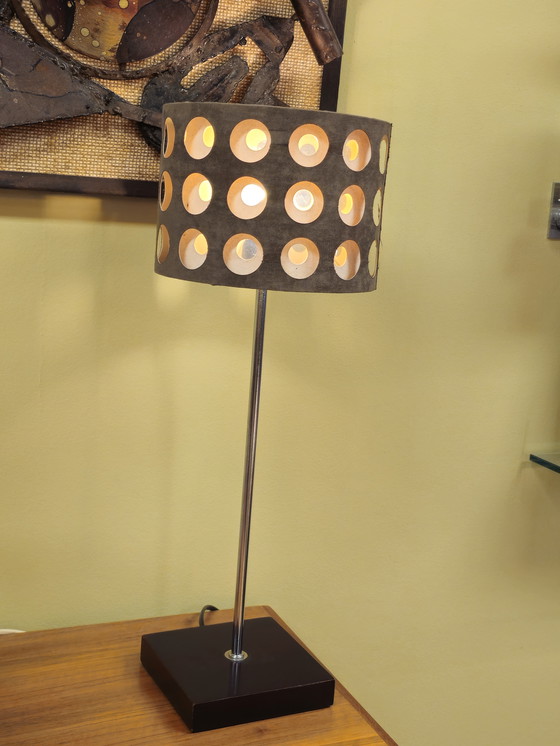 Image 1 of Vintage Tafellamp Bureaulamp Lamp Rondingen Rond