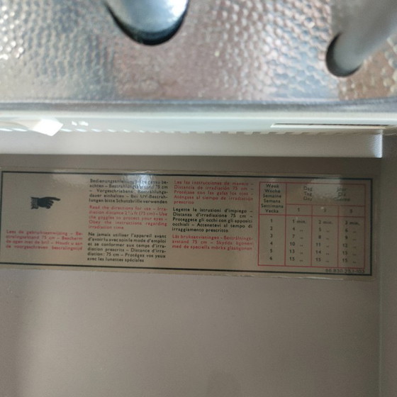 Philips UV+IR Lamp/Sunlamp KL7071 From The 70s, Table lamps, Metal, Plastic, Grey, Vintage (photo 8 of 11)
