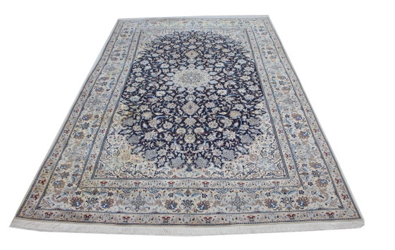 Tappeto Persiano Originale Annodato a Mano Nain 9 LA Fine con Seta 374 x 225 cm – Tappeti, Cotton, Wool (photo 3 of 14)