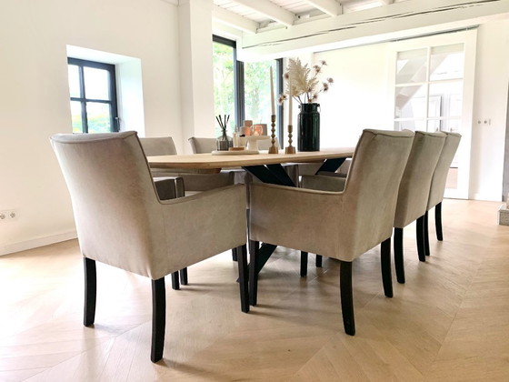 Image 1 of Set van 8 Pronto Wonen 'Avanza' eetkamerstoelen