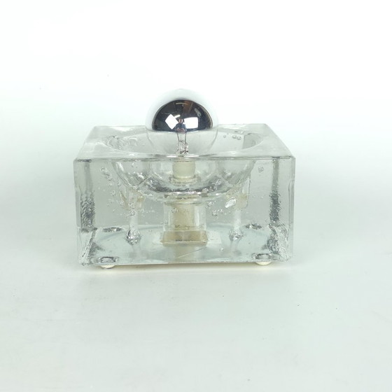 Müller & Zimmer, Vintage glass Ice Cube Wall light, Germany, 1960s, Silver (photo 8 of 11)