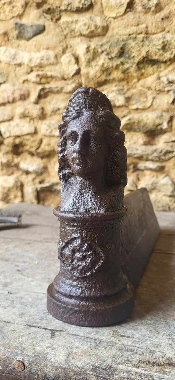 Paar gietijzeren haardbokken uit de 19e eeuw – Decoratieve objecten, Cast Iron (photo 5 of 6)