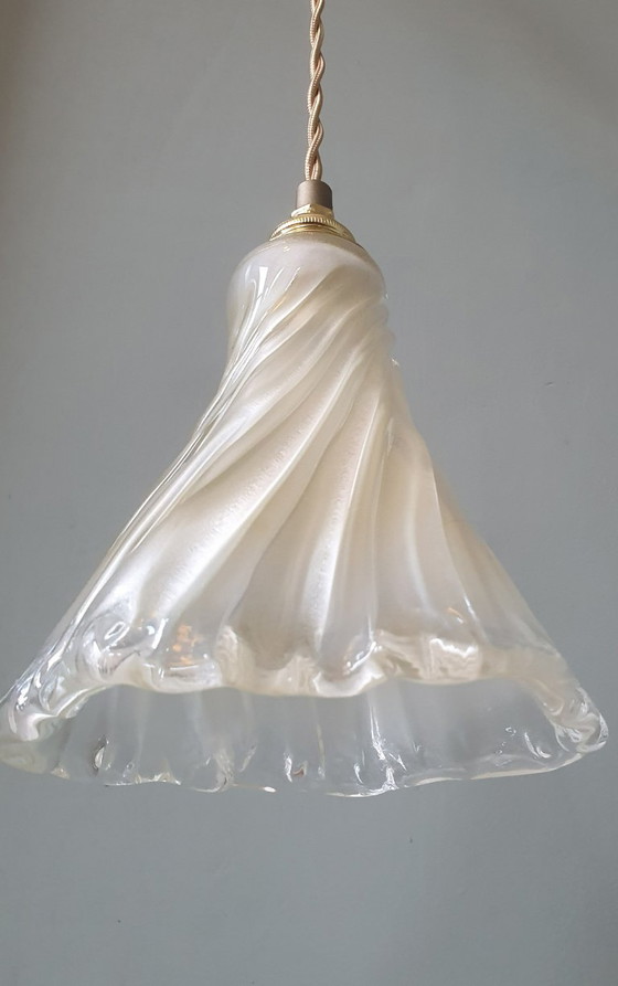 Image 1 of Vintage Amber Glass Murano Lamp