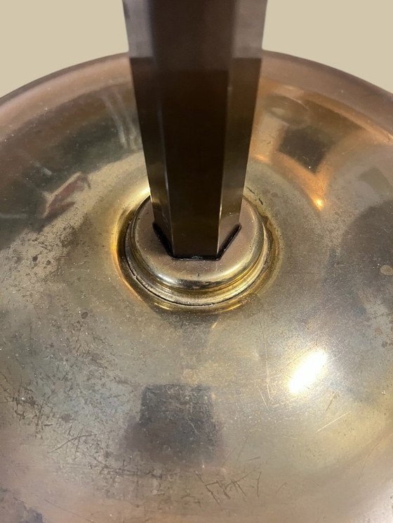 Image 1 of Impressionante lampada da terra Art Déco in ottone patinato