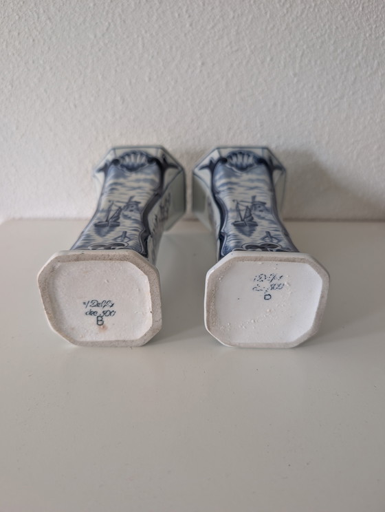 Image 1 of Delft blue vases