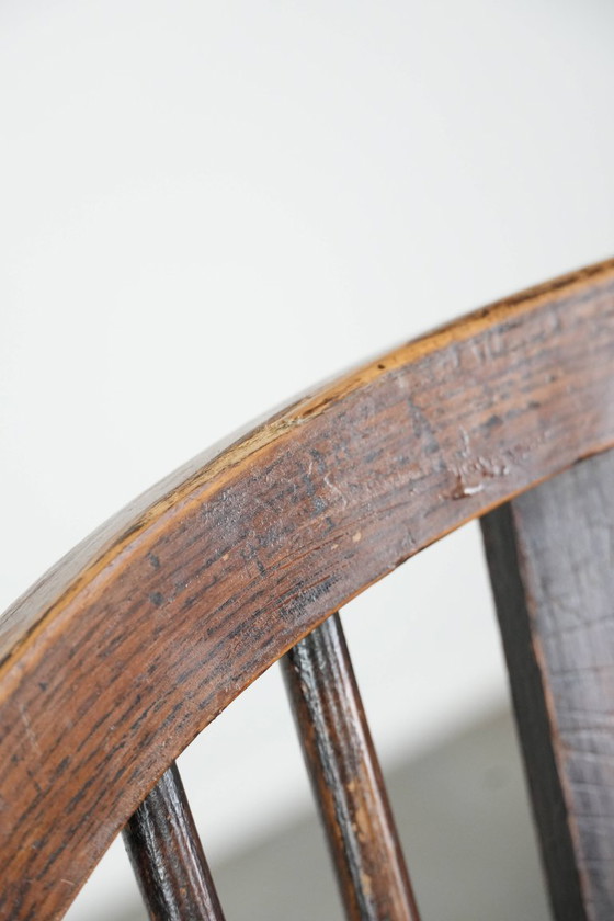 Image 1 of Antiker englischer Windsor-Stuhl mit hoher Rückenlehne aus dem 18. Jahrhundert