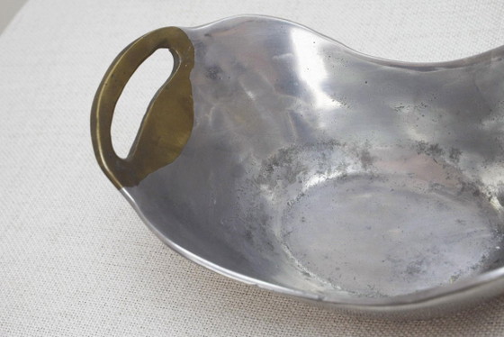 Ardisur Ciotola Anni '70 Spagnola Brutalista Alluminio Ottone Centrotavola Vintage – Ciotole, Aluminium (photo 10 of 10)