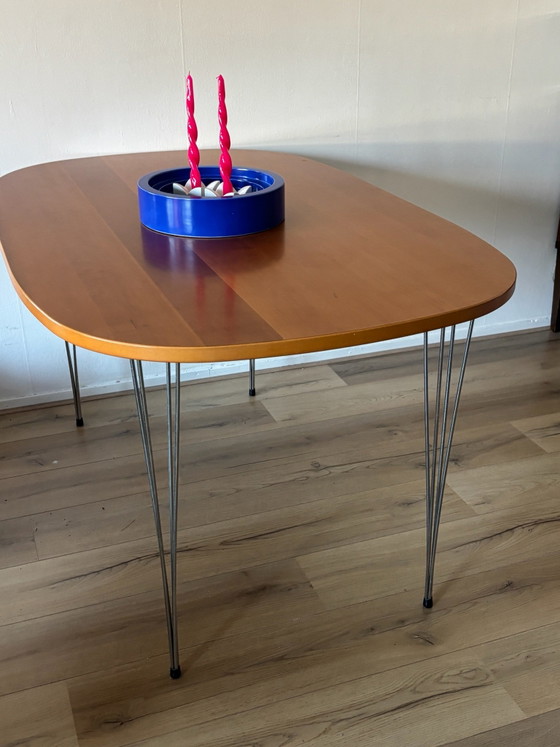 Tavolo da pranzo danese vintage – Tavoli da pranzo, Legno, Metallo (photo 2 of 14)