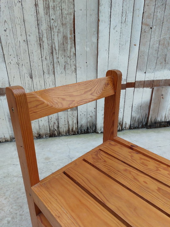 Image 1 of Minimalistische Holzstühle, 1970er Jahre, Satz von 4