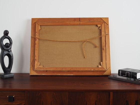 Image 1 of Tableau "Le cerf au bord de la route", design scandinave, années 1970