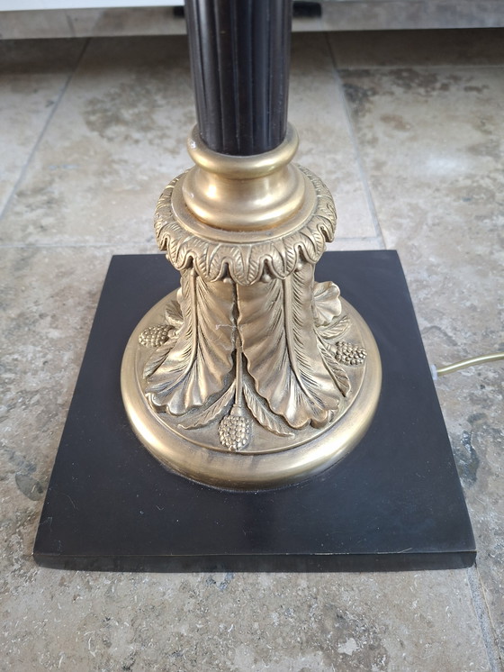 Image 1 of Old French floor lamp with beautiful solid brass details