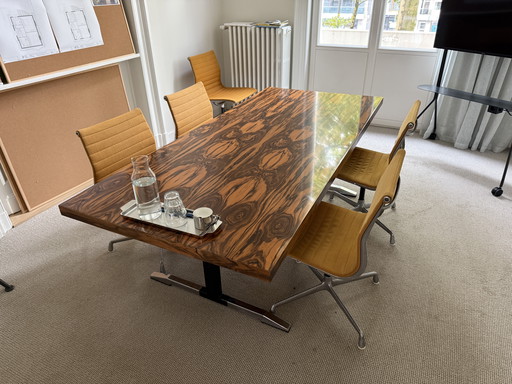 Mid Century Table or Desk 220x100 Macassar Ebony veneer