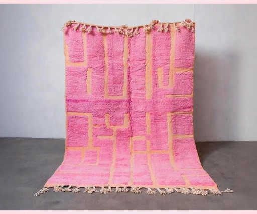 Tappeto berbero marocchino rosa-arancione, 200 cm x 300 cm