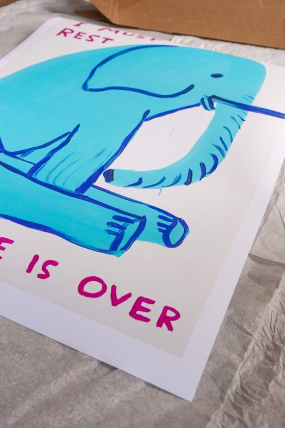 Image 1 of Ich muss bleiben. Mein Amoklauf ist vorbei. – David Shrigley – Poster 50 × 70 cm