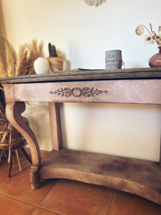 Image 1 of Splendida consolle in stile shabby chic con patina toscana.