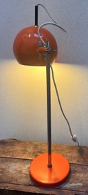 Lámpara de globo ocular naranja de la era espacial de los años 70