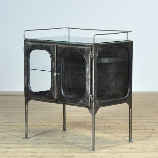 Vintage Ziekenhuiskast, jaren 70 – kasten, Glass, Metal