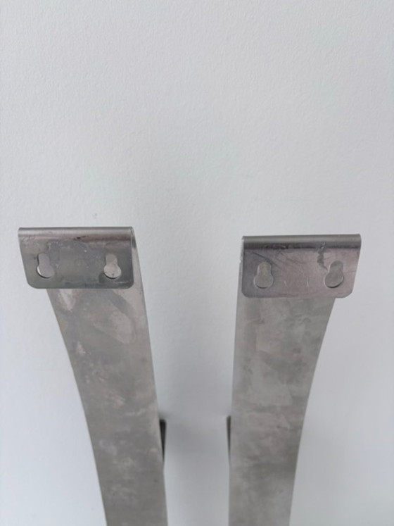 Set aus 2 Edelstahl Design Wandkerzenhaltern 39,5 cm – Rostfreier Stahl (photo 11 of 13)