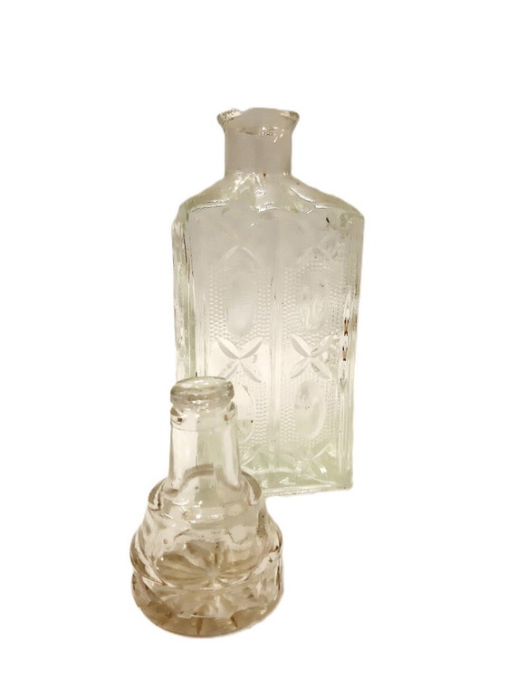 Image 1 of Vintage Ornate Glass Decanter with stopper