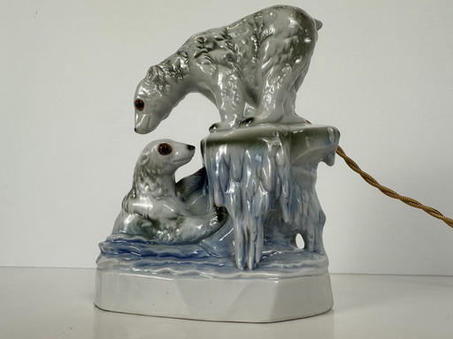 Art deco (geur) lamp - ijsberen