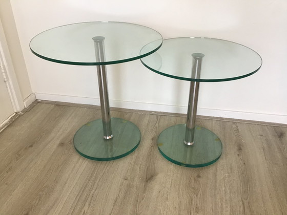 Set de Mesas Auxiliares Diseño Metaform – Glass, Chrome (photo 5 of 7)