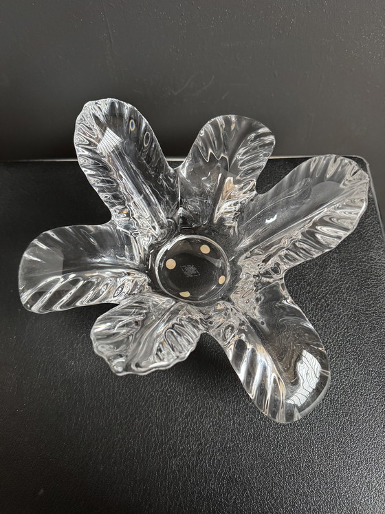 Image 1 of Vassoio portaoggetti in cristallo a forma di palma degli anni '70