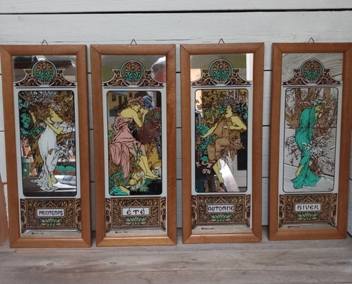 4-part series “The 4 Seasons” by Alphonse Mucha.