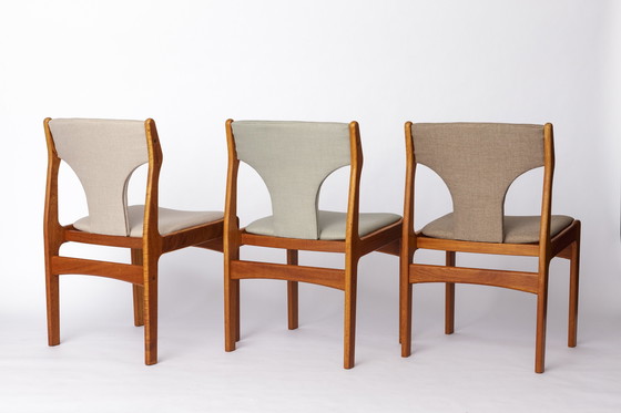 Image 1 of Vintage Set of 6 Danish Teak Dining Chairs – Erik Buch for Uldum | 1960s Mid-Century Modern Design