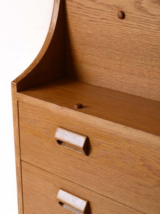 Image 1 of Sekretär aus Eichenholz aus den 1960er Jahren von Børge Mogensen für Søborg Møbler