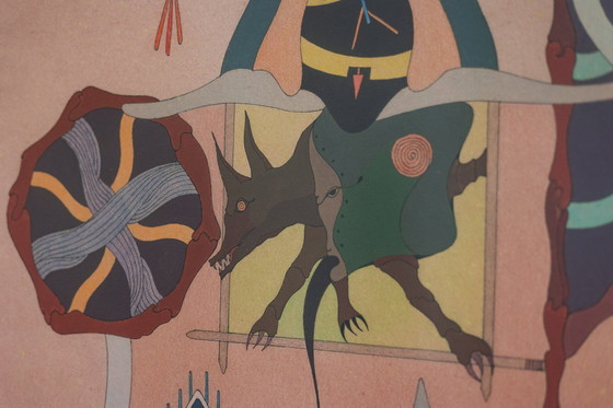 Image 1 of Jorge Camacho. Werk "Clan de Coyotes". Jaar 1992.