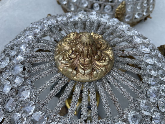 Image 1 of Plafonnier en cristal de style Louis XVI