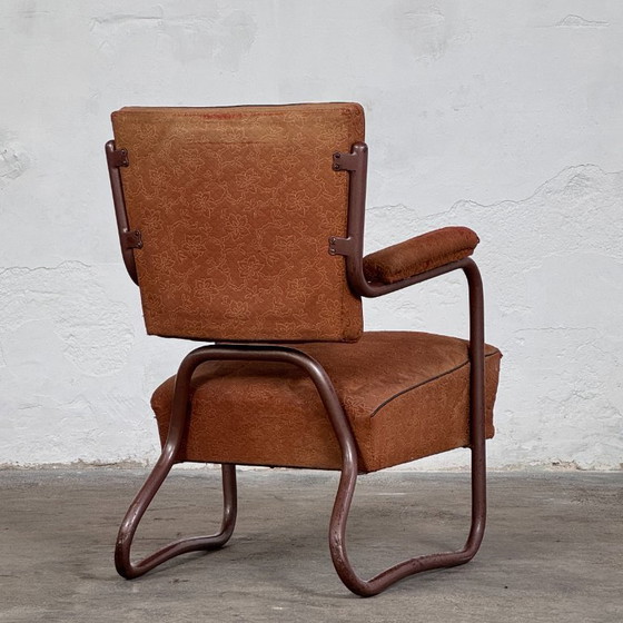 Image 1 of Set aus 2 brutalistischen Stahlrohrsesseln von József Peresztegi, 1960er Jahre – Ungarisches Design