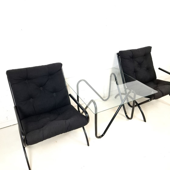 Image 1 of Set vintage Memphis Milano di 2 poltrone + tavolino