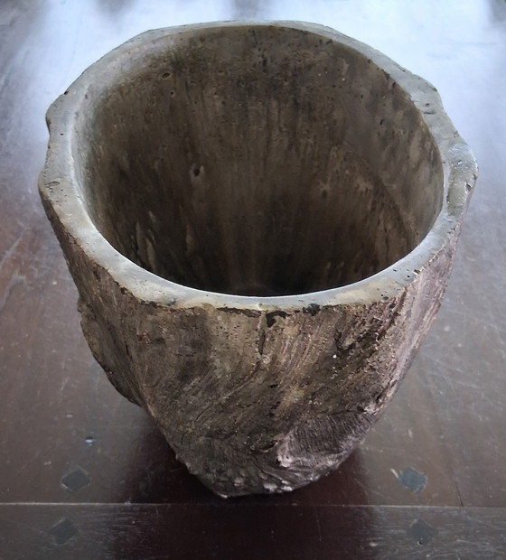 Image 1 of Faux Bois flower pot