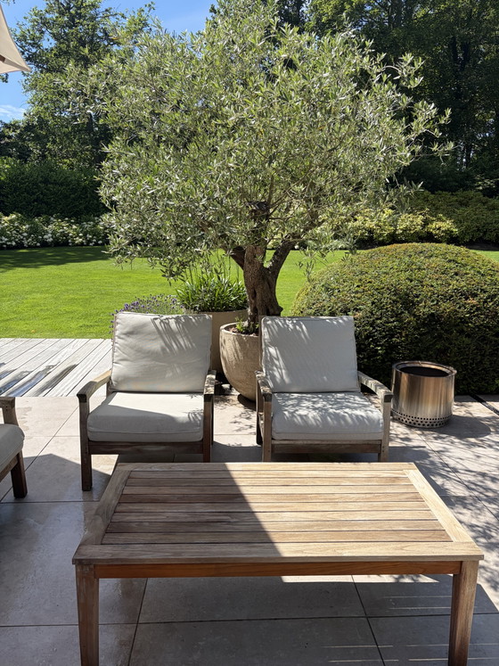 Image 1 of Gloster Kingston Teakhout loungeset inclusief sunbrella kussens
