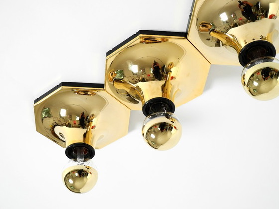 Image 1 of Conjunto de tres preciosas lámparas de pared o techo de los años 70 diseñadas por Motoko Ishii para Staff Leuchten.