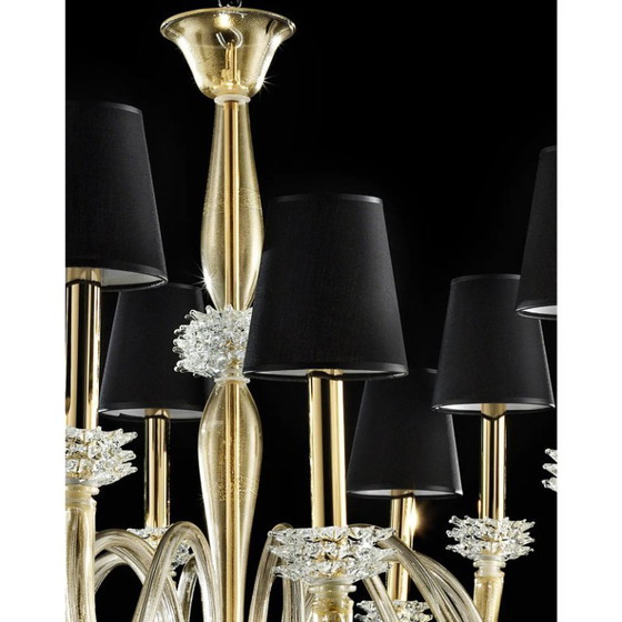 Image 1 of Moderner venezianischer „Rostrato“-Kronleuchter aus Muranoglas