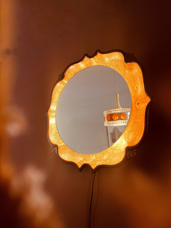 Image 1 of Very Unique! Fat Lava Mirror with Lighting