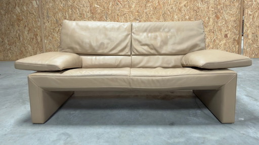 Divano a due posti in pelle Jori JR 8750 beige